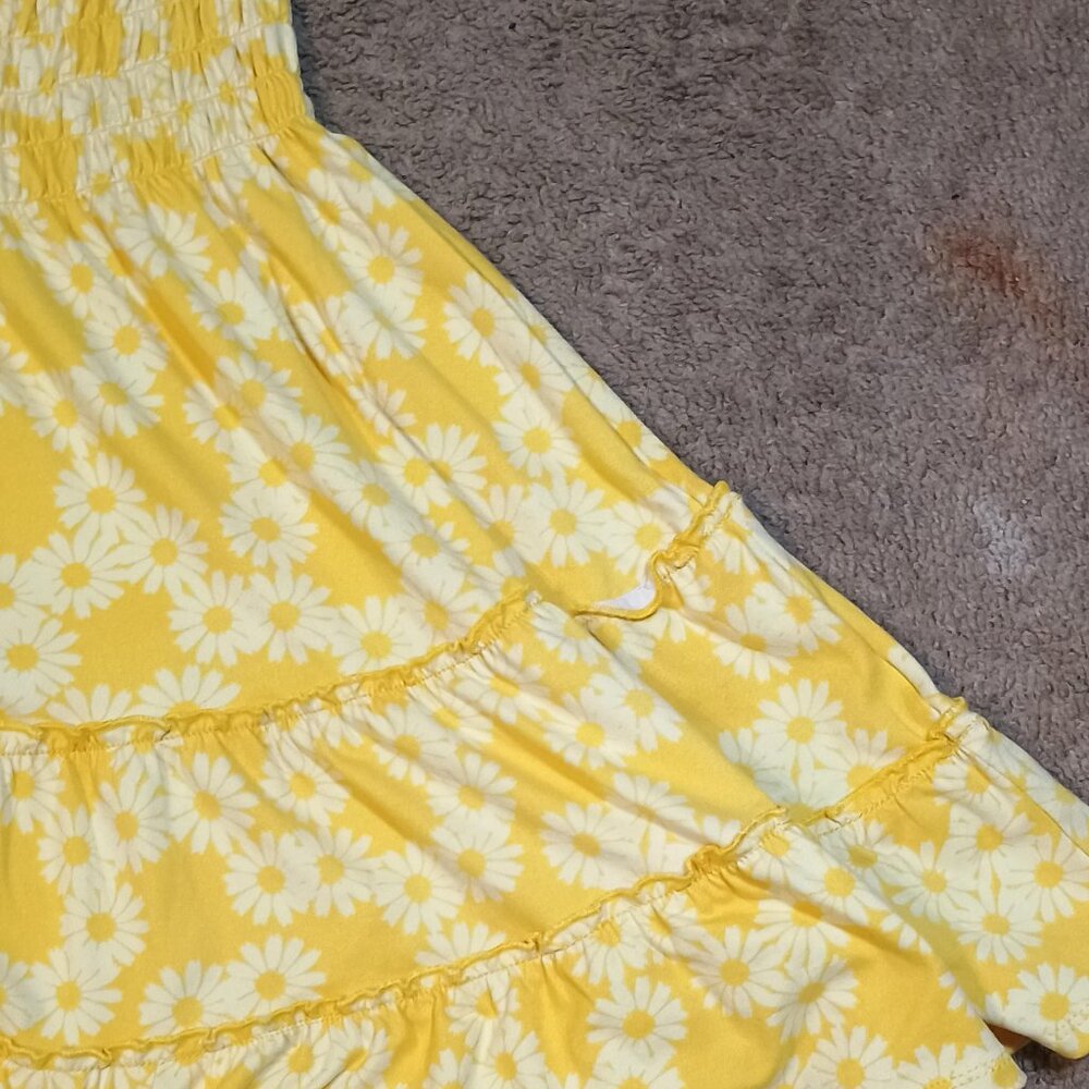 Urban Outfitters/Lizzy Mini Dress/Womens Small/Yellow/Boho Floral Smocked - Picture 8 of 9